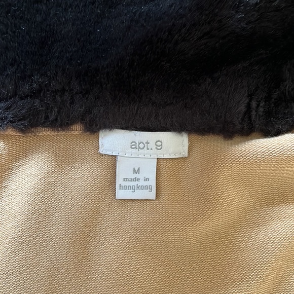 Apt. 9 Quarter Sleeve Fur Collar Cardigan (Size M) - Picture 8 of 9